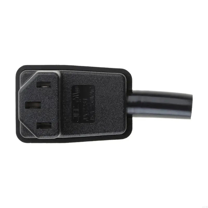 124B C13 Power Plug 90 Degree Angled IEC 320 Female Plug AC 10A / 250V Power Cord Cable Connector for Traveller Home