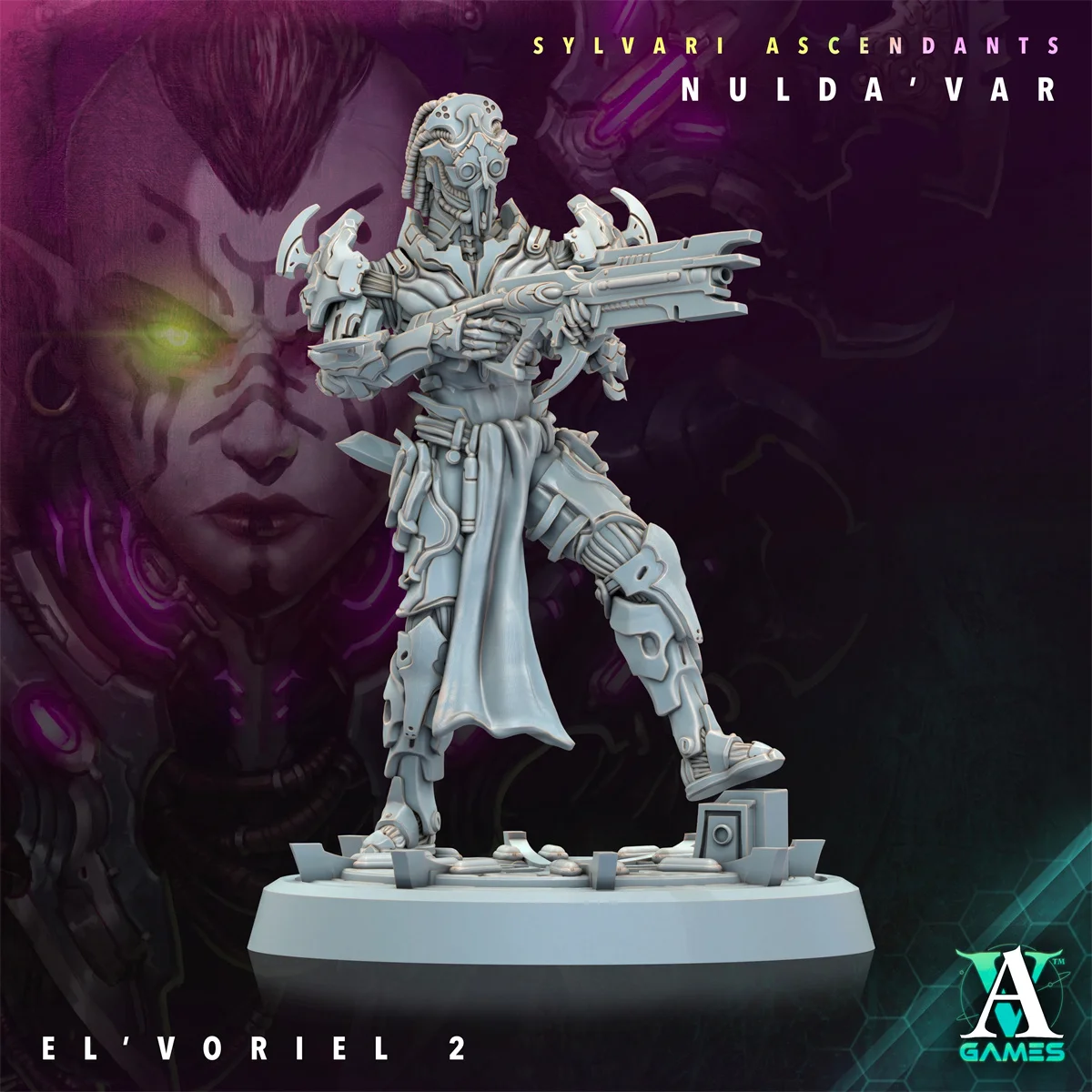 Dnd-figuras en miniatura de Eldar oscuro, muñeco de sangre, Pirata, mujer, Mech Assassin, modelo de juego de mesa, impresión 3d