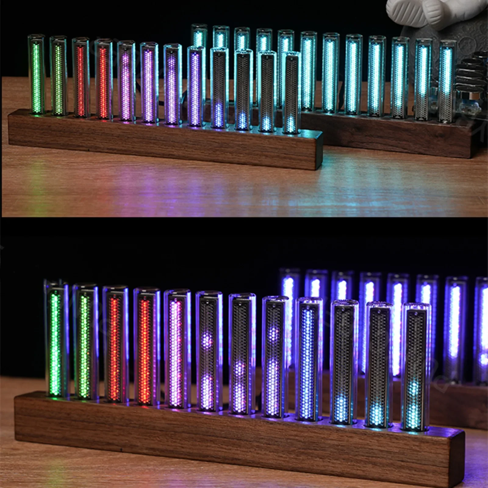 Imagem -06 - Retro Ips Nixie Tubo Relógio Rgb Led Analog Desktop Digital Relógios Faça Você Mesmo Analog Decoração Presente