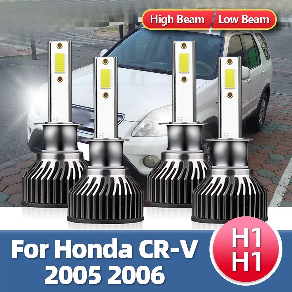 2/4PC LED Headlight Bulbs High Low Turbo Lights Combo Bright Car Headlamps Kit Replace For Honda CR-V CRV 2005 2006