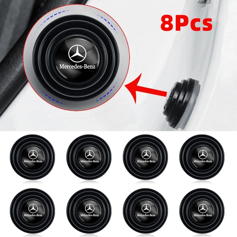 8Pcs Car Door Absorber Shockproof Anti Noise Pad Buffer Gasket For Mercedes Benz AMG W204 W205 W203 W211 W212 W213 W201 W210