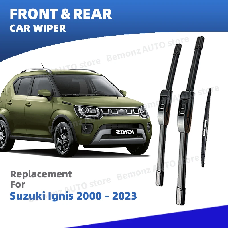 LHD Vorne Hinten Scheibenwischerblätter Für Suzuki Ignis FH MH MF MK1 MK2 2000-2023 Windschutzscheibe Zubehör 2008 2014 2016 2017