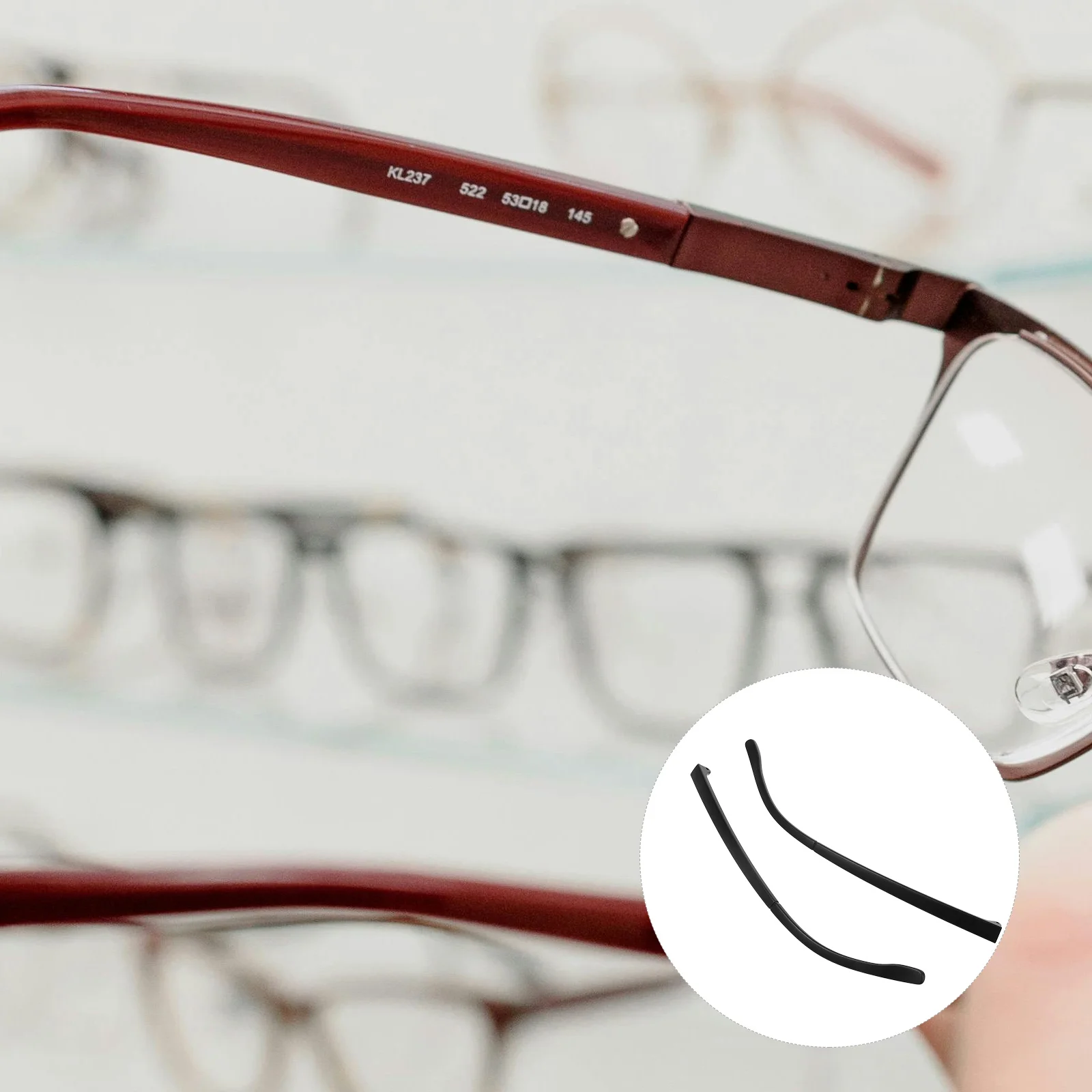 

1Pair Eyeglasses Arm Replacement Sturdy Material Durable Practical Stable Performance Universal Glasses Temple Sunglasses
