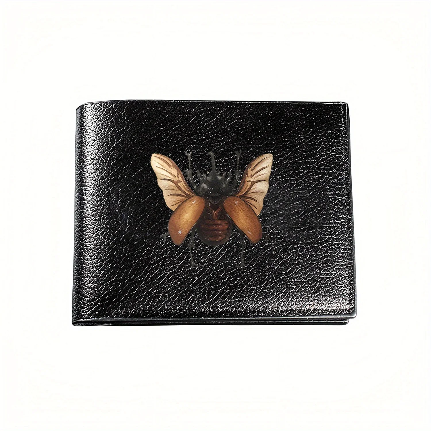 

Watercolor Beetle Wing Illustration Graphic Design Business Mens Casual Elegant Simple Practical Quality Wallet Stylish Printing