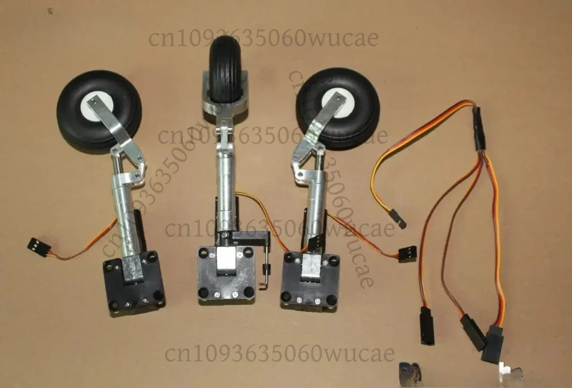 

2.25" One wheel Nose Main Full set Retractable Damping Kneeling Landing Gear Worm Shock for 3-6kg Aircraft Plane RC Jet Models