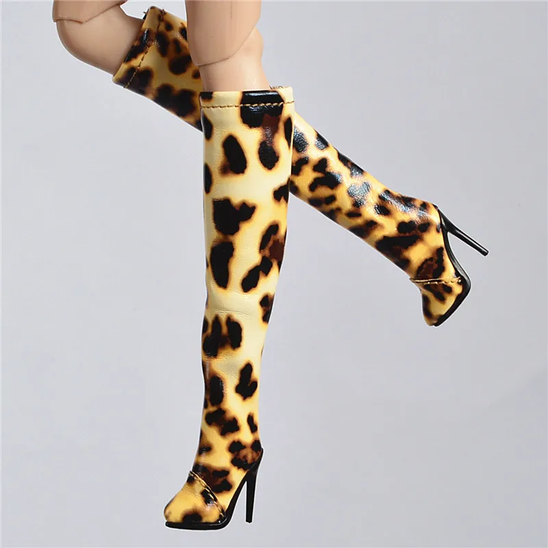 Wrinkle showed up after wearing on your fr dolls boots leopard print FIT for your FR6.0 nu.face 3.0 FR Ⅱ FR2 kissmela F9