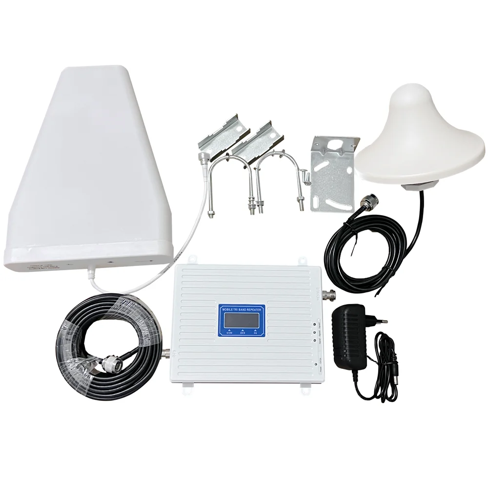 4G 5g Gsm Tri Band Signal Repeater Network signal Booster 900 1800 2100 3g 4g Lte Repeater Mobile Signal Booster