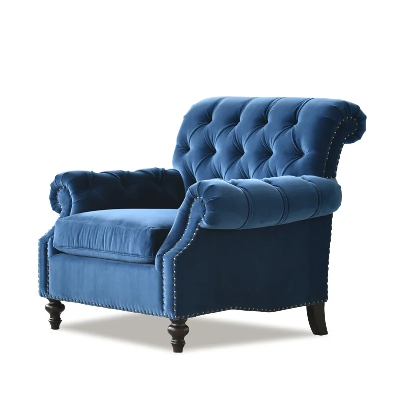 

American casual single fabric sofa country furniture small tiger chair