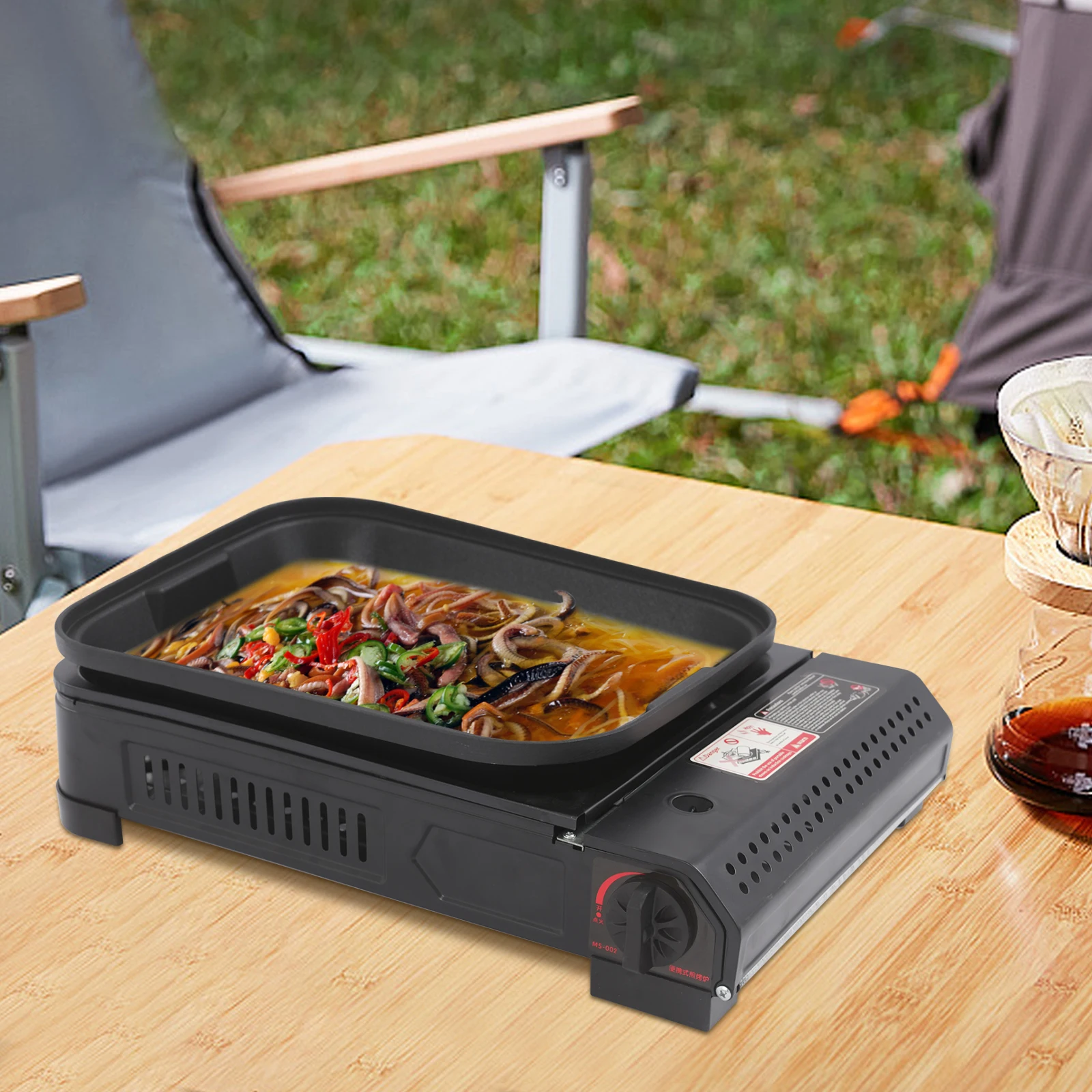 2.1KW Portable Camping Grill G - огляд і ціна Camping Cooking Cupboard