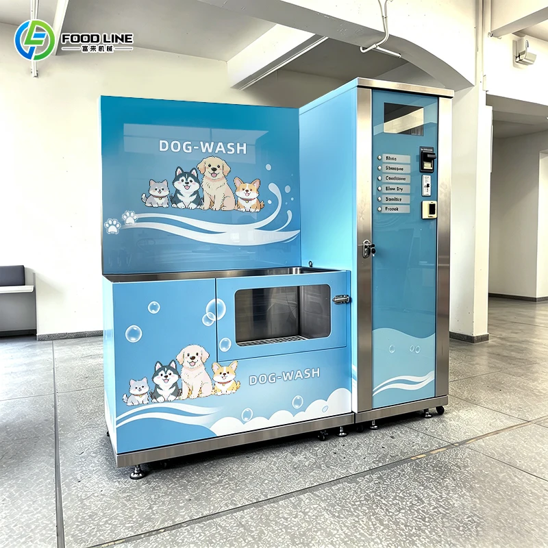 Outdoor Waterproof Self Serve Pet Bath Machine QR Cashless Payment Smart Dog Grooming Station for Station FL Customized