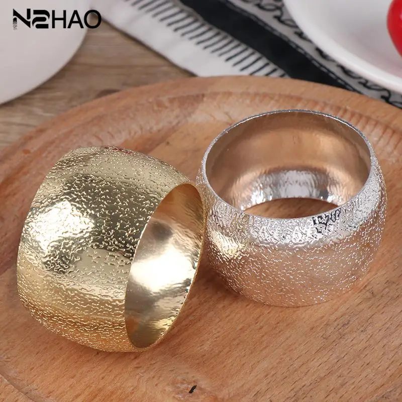 Gold Silver Color Cloth Napkin Ring Gold And Silver Napkin Ring Wedding Decoration Napkin Rings For Weddings