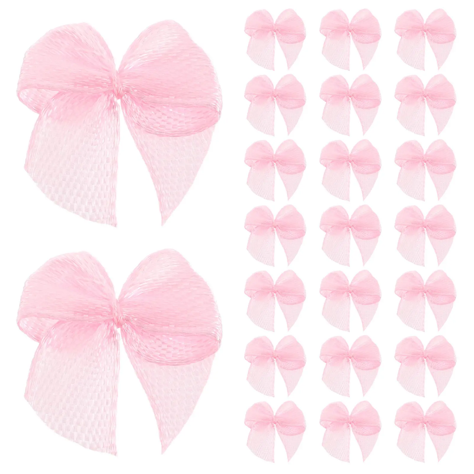 

200 шт. розовых мини-бантиков для волос, готовые бантики из лент для шитья и рукоделия, аксессуары для девочек, ленты для волос, детские бантики для девочек