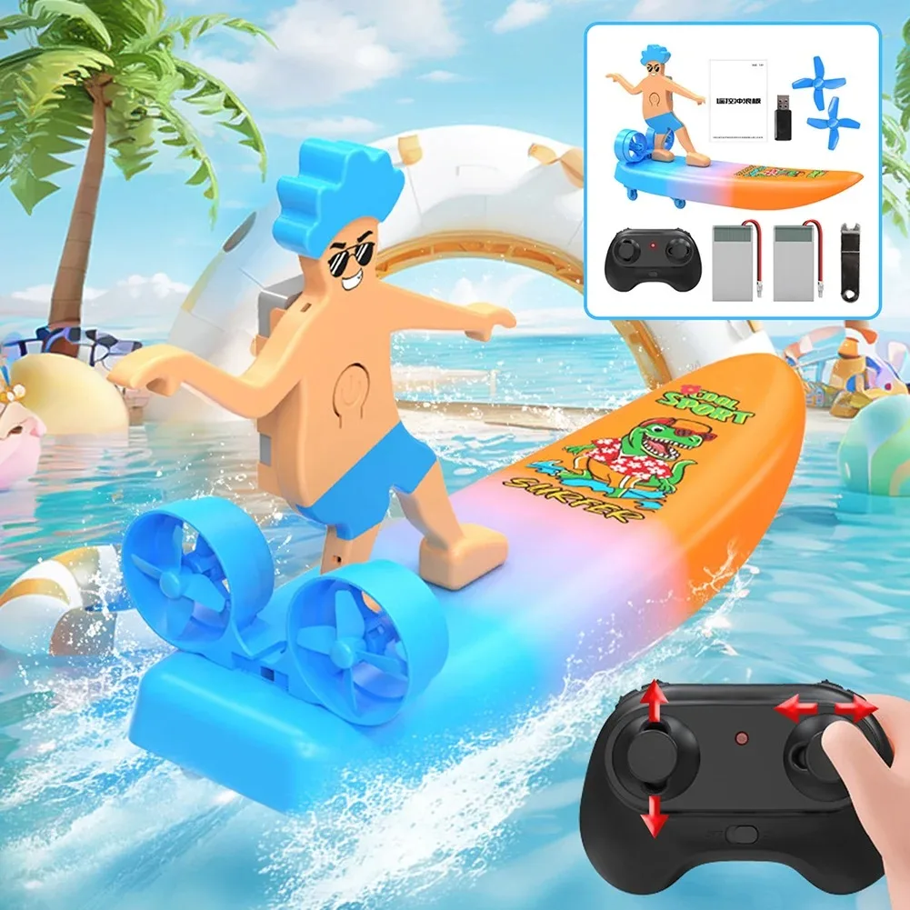 

LM13E Rc Boat Electric Surfboard Amphibious Remote Control Vehicle outdoors Summer Pool Fun Toys Child Boy Girl Birthday Gift