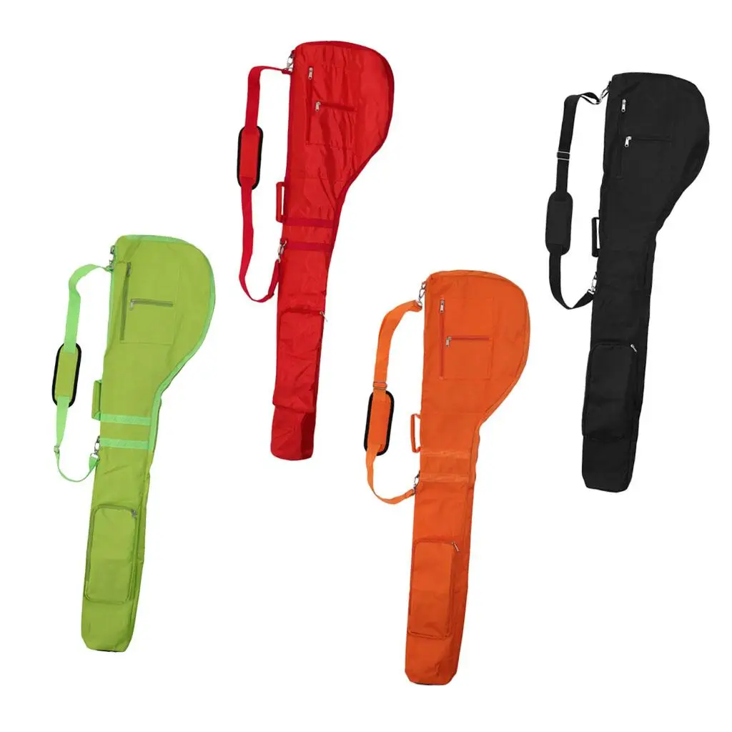 Golf Tee Pouch Cover Mens Waterproof Zipper Bag Stand Golf Accessories for Game and Training