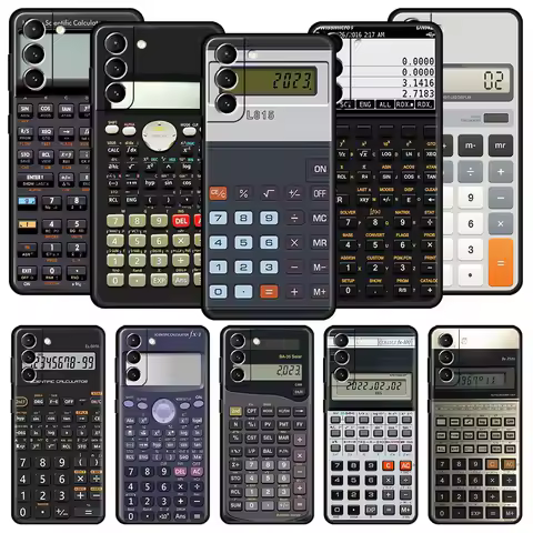 Retro Calculator Phone Case For Samsung Galaxy S25 S24 S23 S22 S20 Ultra S21 FE 5G S10 Plus S10E Soft TPU Cover
