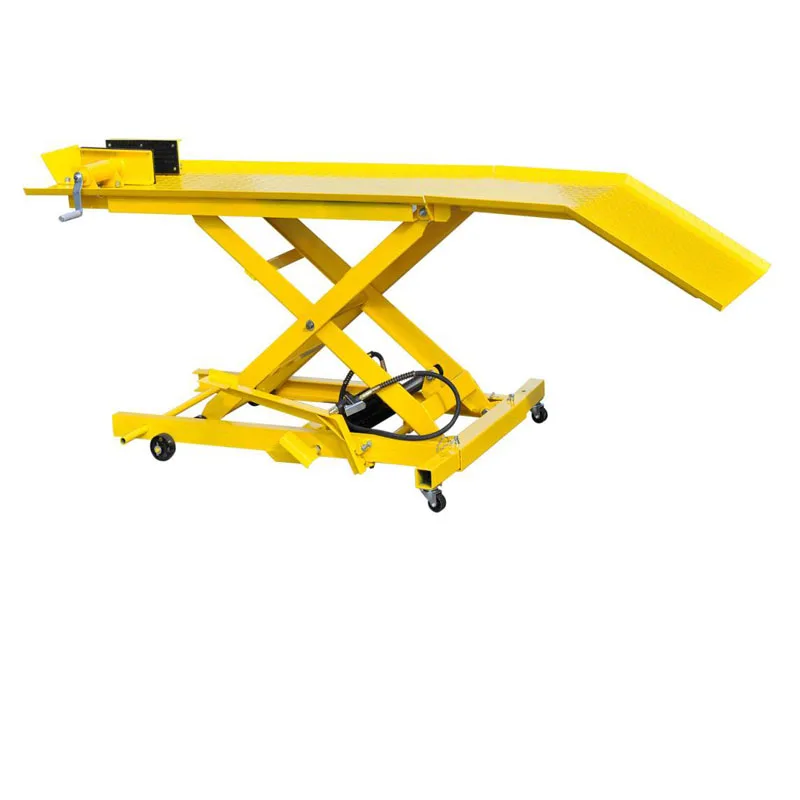 

1000LBS 450kgs Motorcycle Lift Table Pneumatic Air Hydraulic Lifting Ramp