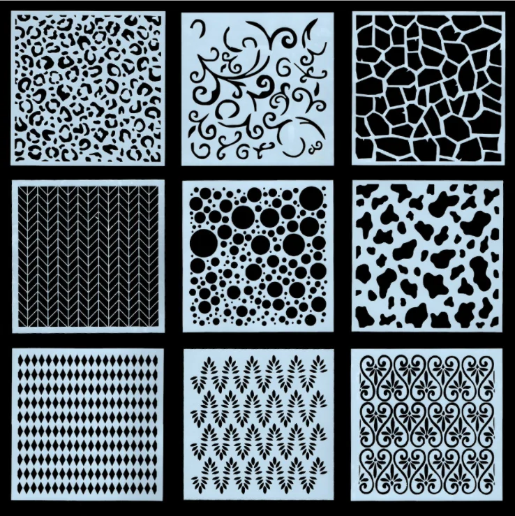 Pochoirs Ronds de 13cm pour Scrapbooking et Photo, Modèle Décoratif pour Peinture à 40%