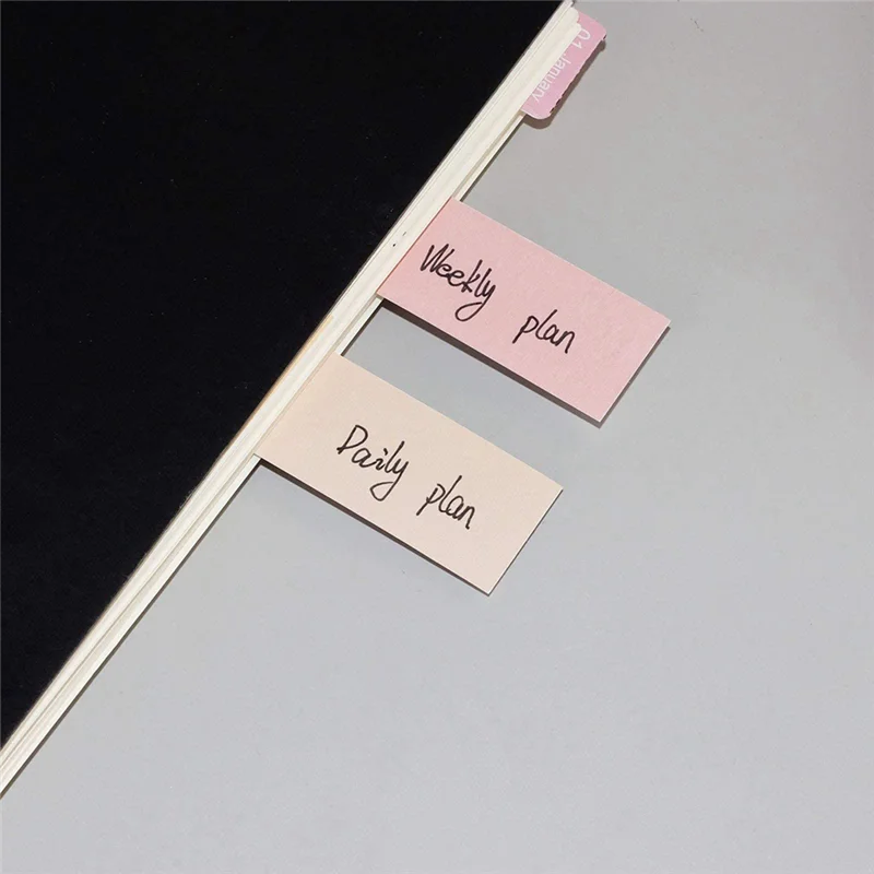 ملاحظات لاصقة فارغة محمولة، منظم علامات تبويب الفهرس ذاتي اللصق للمخطط، والمجلة، والتقويم، 480 ورقة