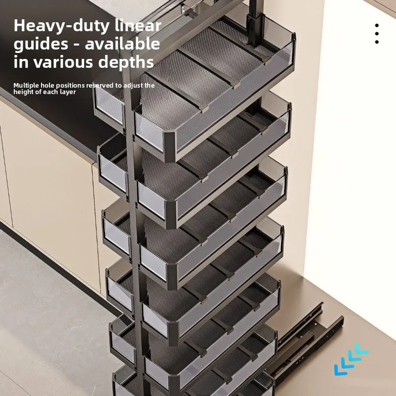 Snack high cabinet basket drawer rack