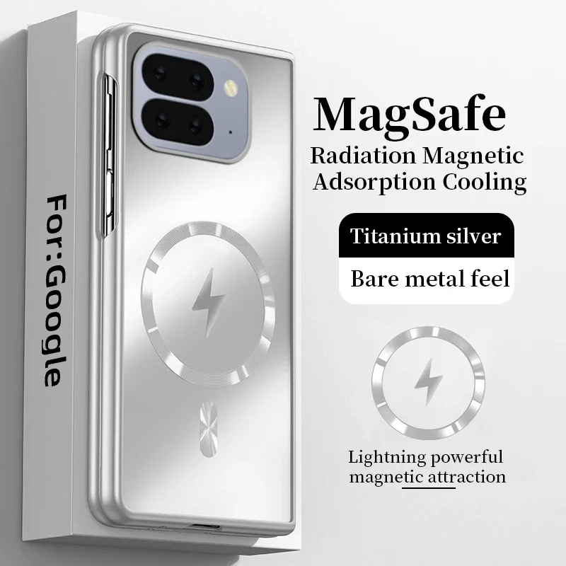 

Matte AG PC Magsafe Case For Google Pixel 10 Pro Fold Pixel9ProFold Case Radiation Magnetic Wireless Cover Shockproof Funda