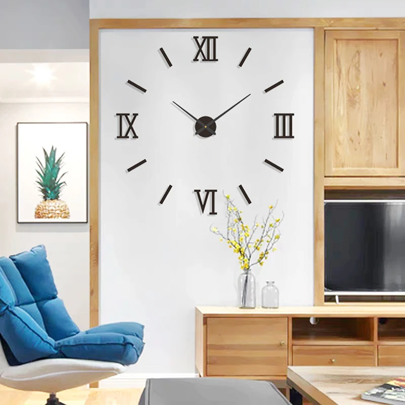 3D lichtgevende wandklok frameloze acryl DIY digitale klok muurstickers stille klok voor woonkamer slaapkamer kantoor muur decor