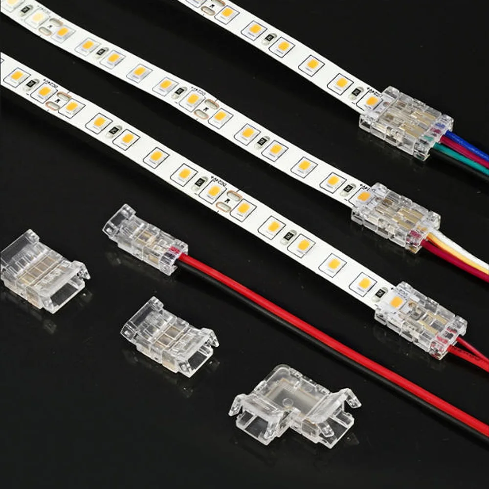 SMD Crystal Joint 2 3 4 5Pin LED Wire Connectors Solderless For 5mm 8mm 10mm Quick Terminal Block Strip Light Wire Connection