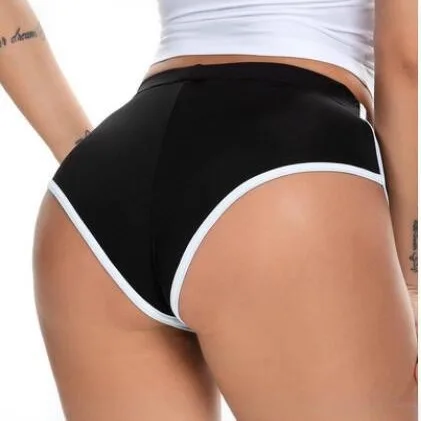 Elastic Hip Shaping Gym Shorts High Waist Lift Butt Design Women Fitness Yoga Bottoms Soft Underwear Briefs