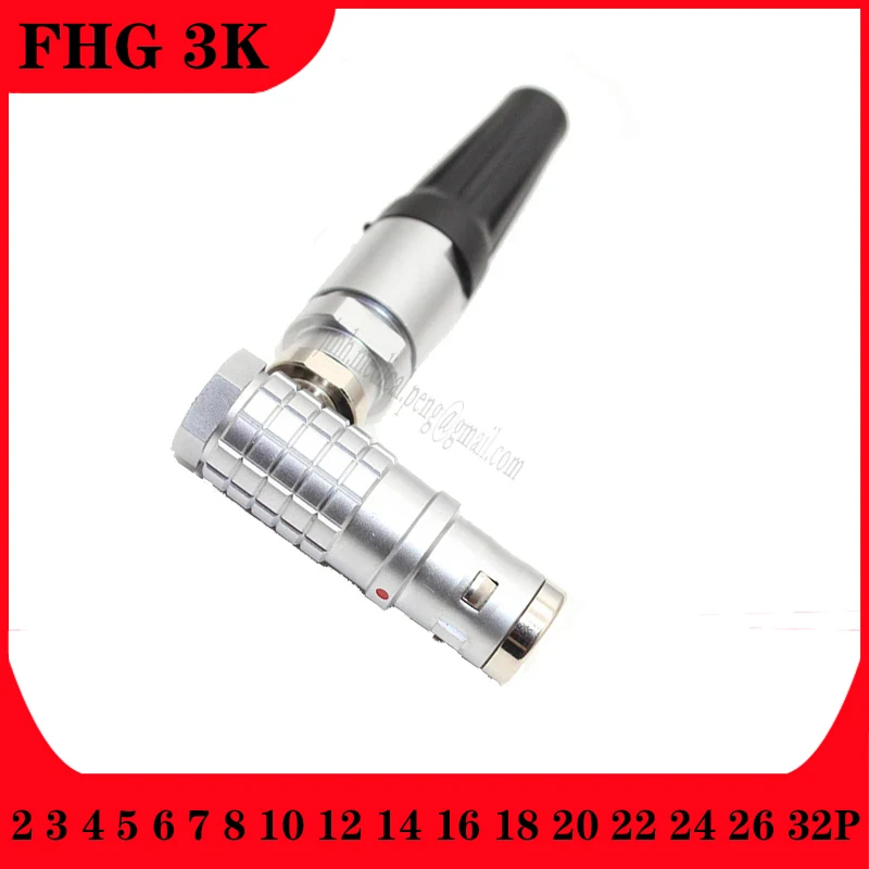 FHG 3K 2 3 4 5 6 7 8 10 12 14 16 18 20 22 24 26 32 Pin Mobile Waterproof Industrial Angle Plug Push-Pull Self-Locking Connector