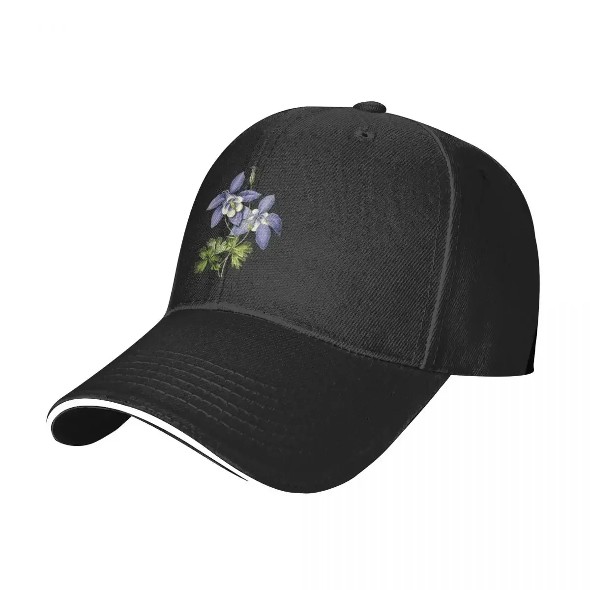 Violet Columbine Flower Illustration Baseball Cap Hat Man For The Sun Anime Hat Women's 2025 Men's