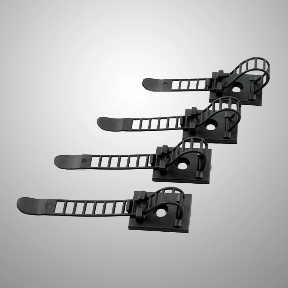 

100Pcs Adjustable Cable Clips Self-Adhesive Cord Organizers Wire Holders for Desktop Computer Cable Management