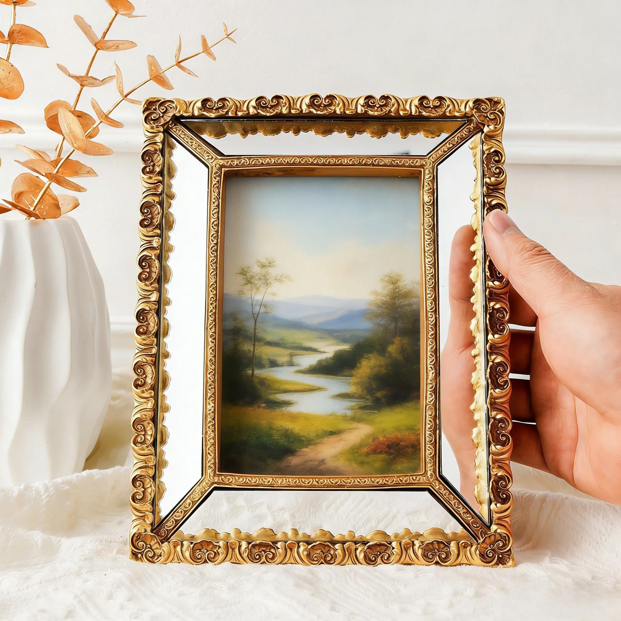إطار صور من الراتنج الذهبي قطع - مراجعة Resin Art Photo Frame وسعره