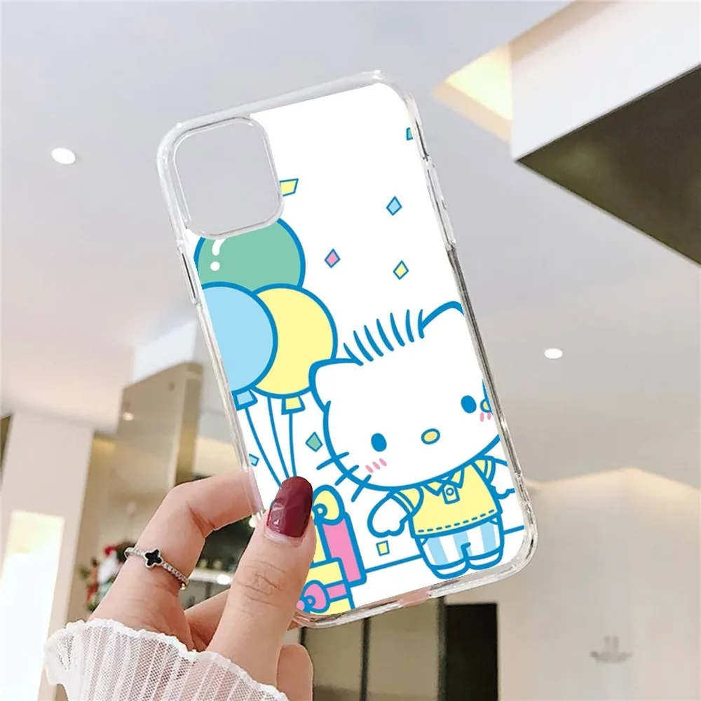 S-Sario H-hello Kitty And Dear D-daniel Phone Case For Iphone 15 13 14 Pro Max 7 8 Plus X Xr Xs Max 16pro 12 Transparent Cover