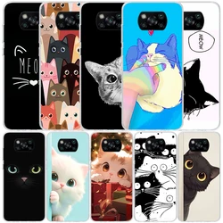 Cat Cute Kitten custodia per telefono Cartoon per Xiaomi Poco X6 X5 X4 X3 Nfc F6 F5 Pro F4 Gt F3 F2 F1 M5S M4 M3 M2 Cover posteriore morbida in TPU