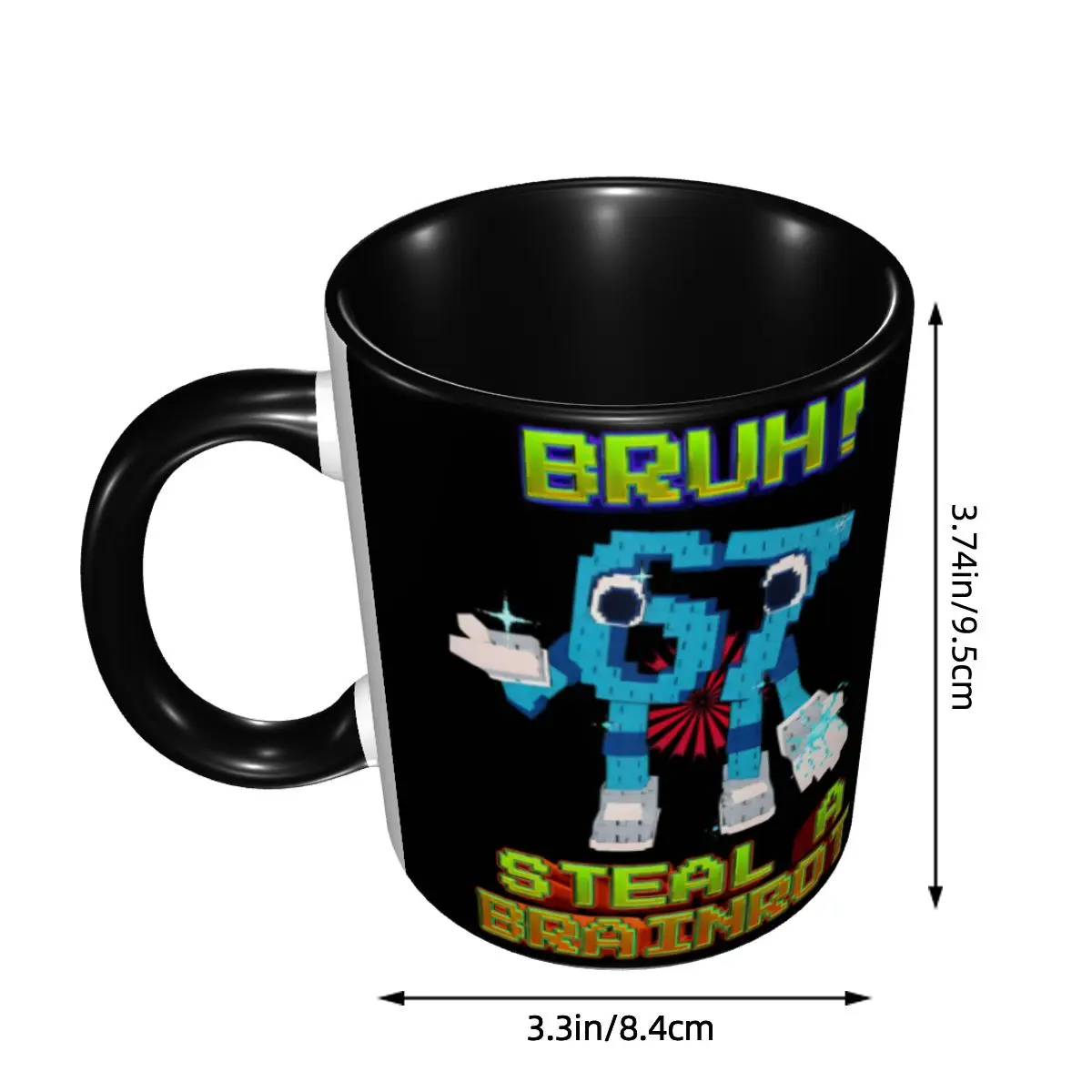 Santa 67 Christmas 6 7 Meme Gen Alpha Meme Six Seve Coffee Mugs Fun Cup For Home