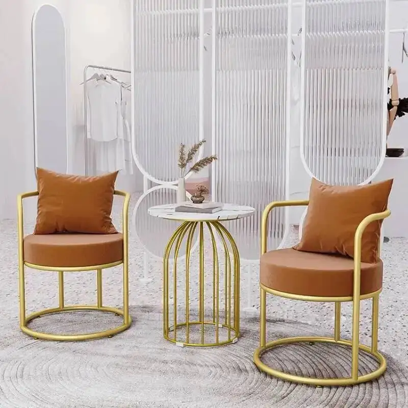 

Cute Armchairs Individual Platform Makeup Outdoor Toilet Sessions Minimalist Vintage Chair Metal Stoelen Home Furniture SY50LC