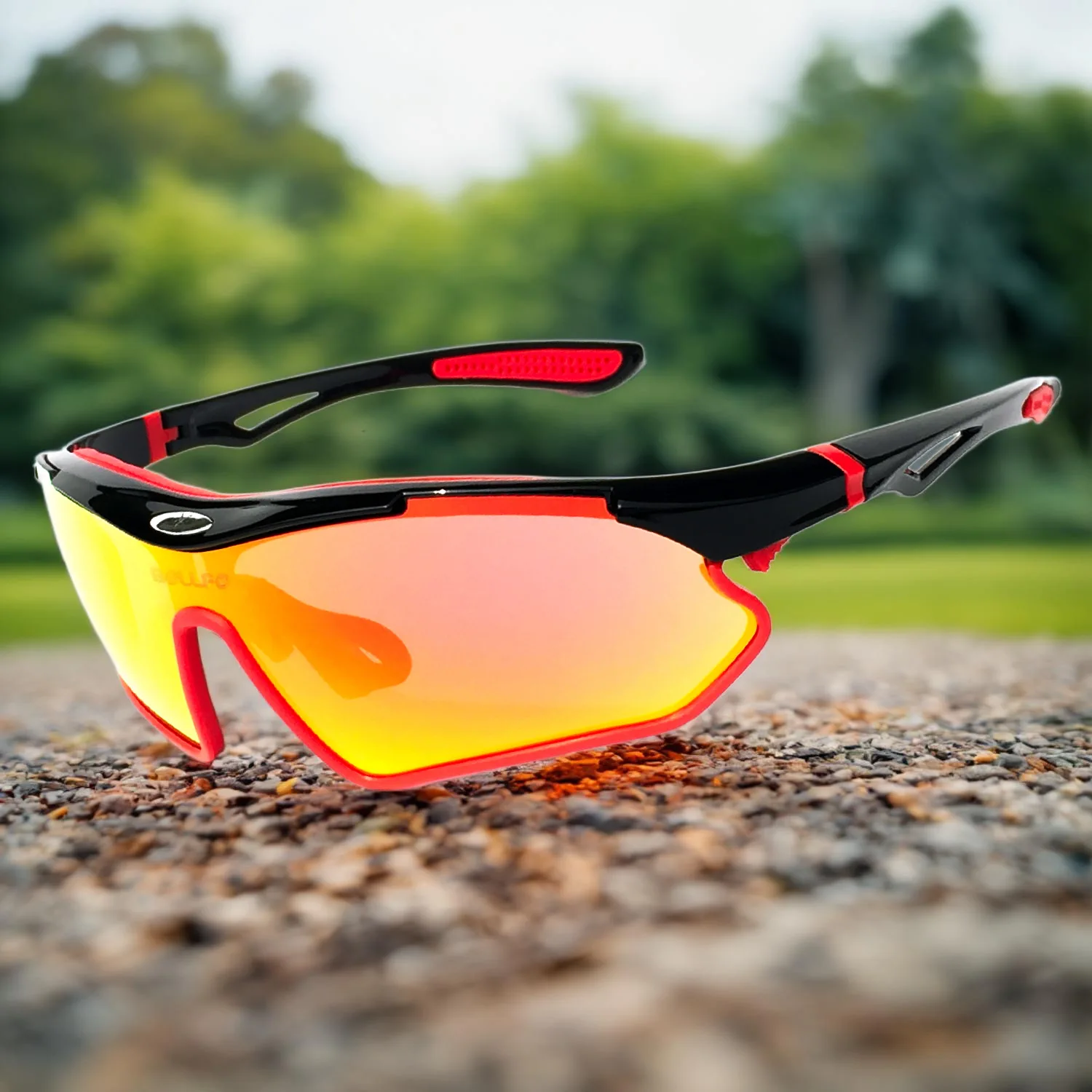 

BOLLFO Anti-Glare Bike Glasses UV400 Cycling Sunglasses Windproof Impact Resistant TR90 Lightweight Commuter Cycling Eyewear
