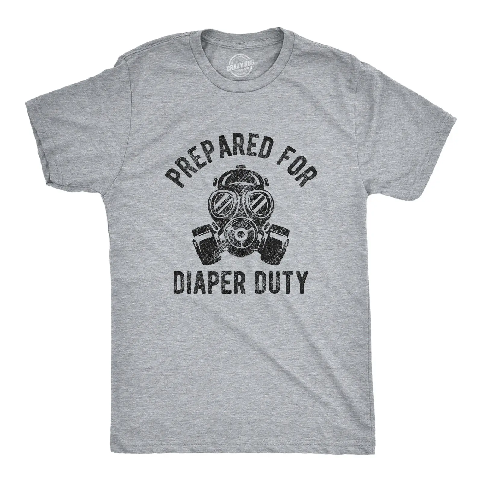 Mens Prepared For Diaper Duty Tshirt Funny Fathers Day Parenting Dad Baby