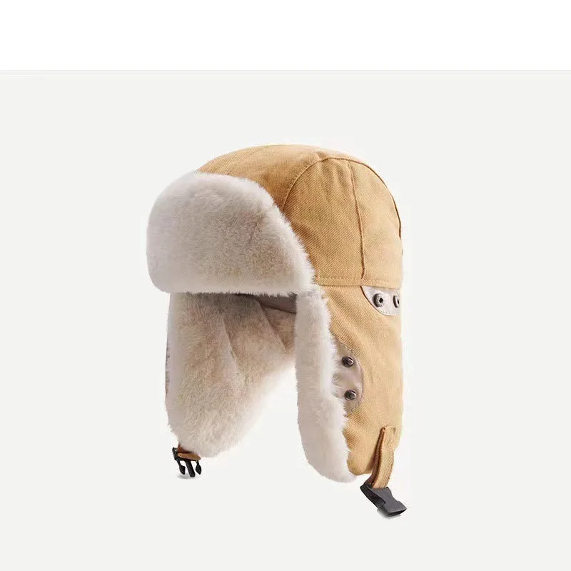 Gehoorbeschermer oorbeschermer cap muts met manchetten winterhoed mode veelzijdige bomberhoeden dakrandloze petten trendy dikke koepel warm accessoire