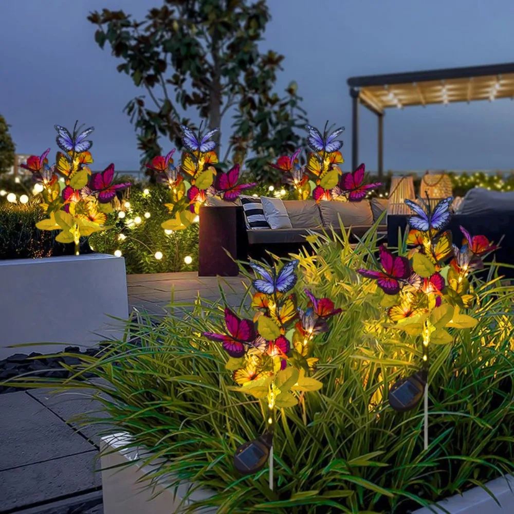

Уличный солнечный светильник для газона, светодиодный, имитация разноцветных бабочек, для сада, летних праздников, свадеб, вечеринок, украшения дома и двора