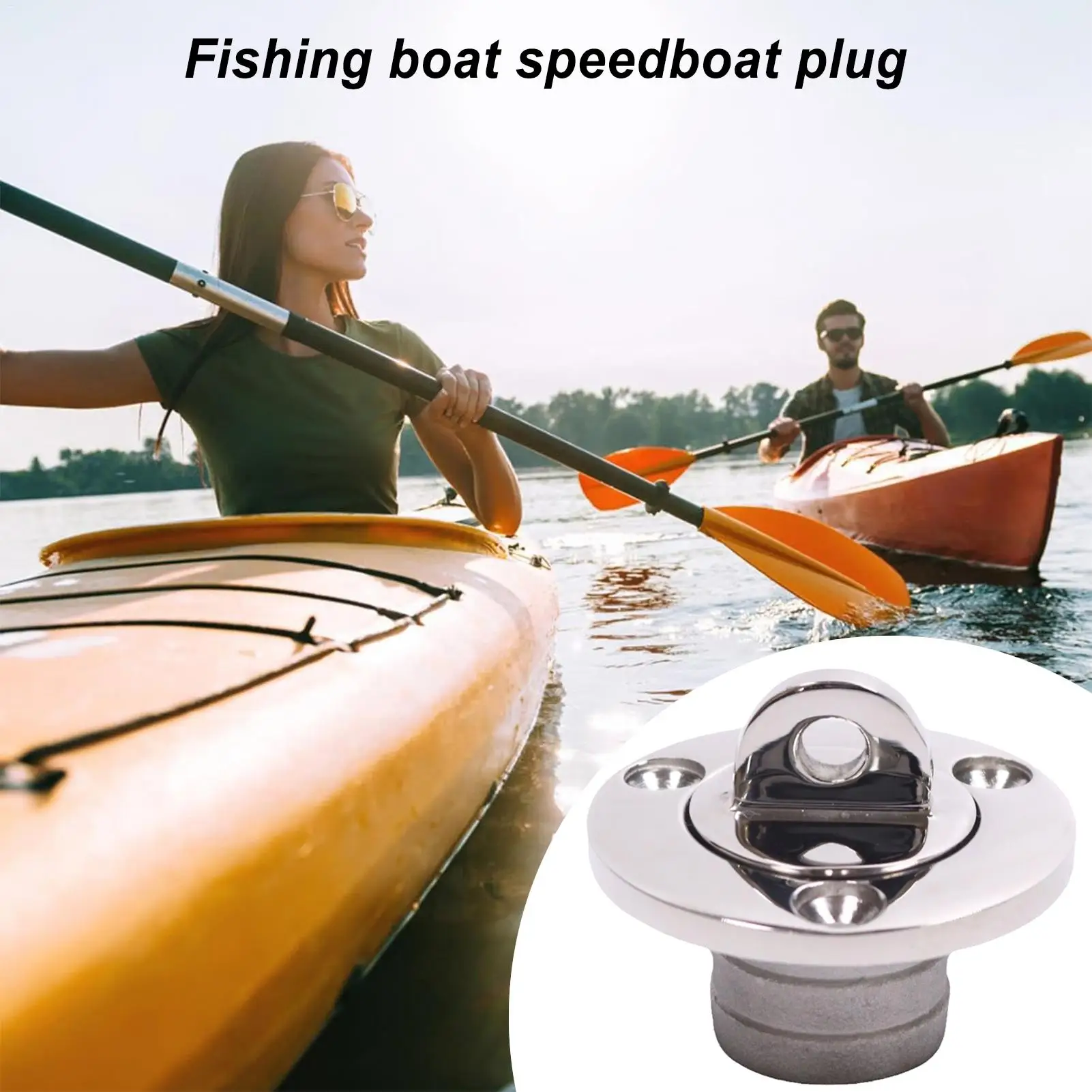 Marine Drain Plug 1inch Stainless Steel Screw Type Boat Drain Valve Leak Proof Safety Plug Replacement Boat Hardware Accessries