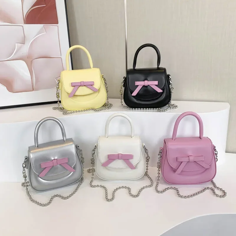 Exquisite Bow Girl Handbag Cute Princess Bags Baby Shoulder Crossbody Bag Coin Purse for Women Mother Kids Bags for Girl Сумка