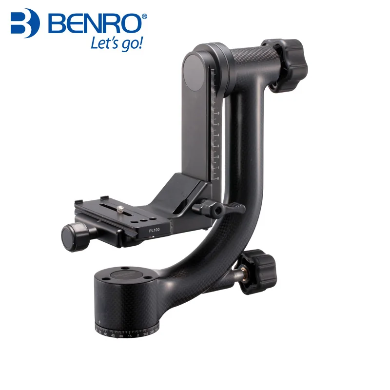 Benro GH2C Carbon Fiber Gimbal Head Ideal for Long Heavy Lens Hold 50 lb PL-100 Plate