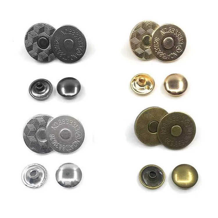 100 Sets Double-sided rivet strong magnetic snap buttons for bags diy Accessories Wallet buckle Clothes button 14mm 18mm