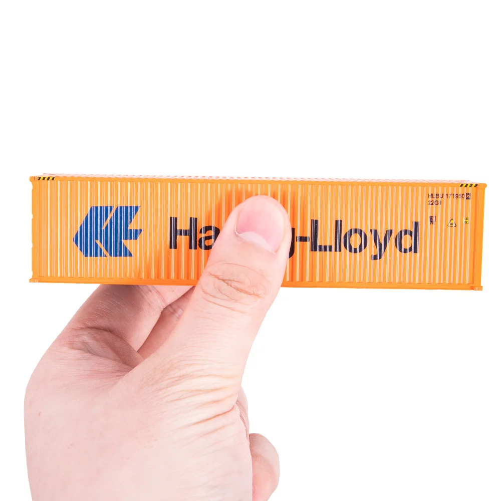 Recipiente de trem de simulação em miniatura, modelo escala ho 40 pés, frete, caixa marítima para trem ferroviário, acessório, kit diorama, 1 peça