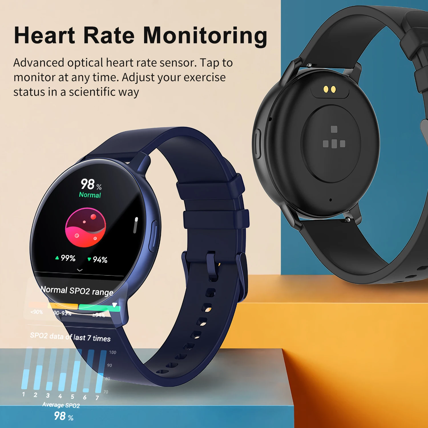 Reloj inteligente AMOLED con pantalla 466x466, para hombres y mujeres, llamada Bluetooth, rastreador de actividad/deporte, Monitor de ritmo cardíaco y salud, reloj inteligente de música