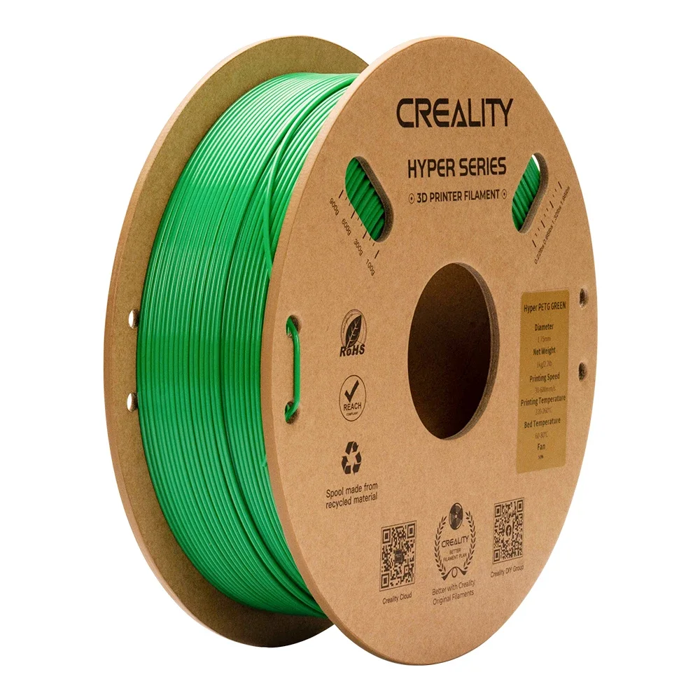 Filamento CREALITY Original Hyper PETG de alta velocidad 1,75mm 1KG Hyper Series PETG consumibles filamento 3D para impresora 3D K1/Ender-5