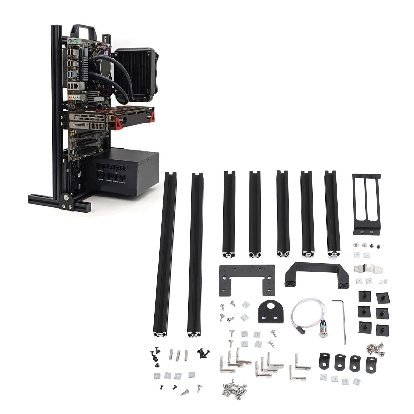 

DIY Open Chassis Frame Practical Easy To Disassemble DIY Computer Motherboard Case Rack Stable for Computer