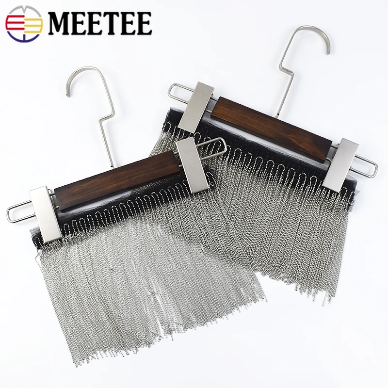 

Meetee 2/5Yards 6-15cm Metal Beads Chain Tassels Fringe Clothes Beaded Lace Trim Party Dress Jacket Decor DIY Sewing Accessories