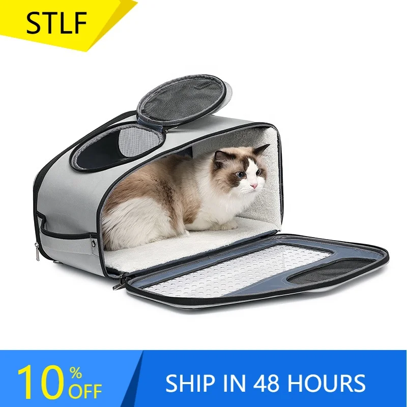

STLFPortable Small and Medium-sized Waterproof Dog Walk Bag Cat Bag Pet Carry Backpack Ventilated Pet Carry Bag Cat Kitten