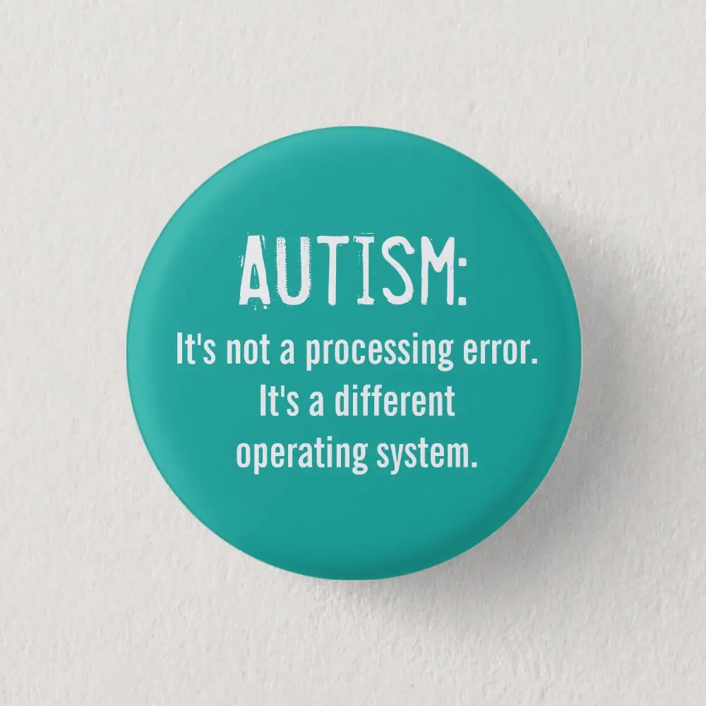 Autism Acceptance Operating System back  Soft Button Pin Lover Brooch Cartoon Decor Women Jewelry Funny Gift Hat Clothes Badge